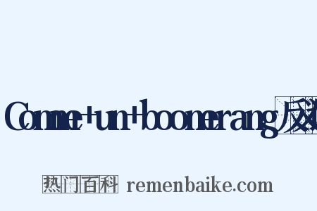 Comme+un+boomerang反义词是什么意思的图片